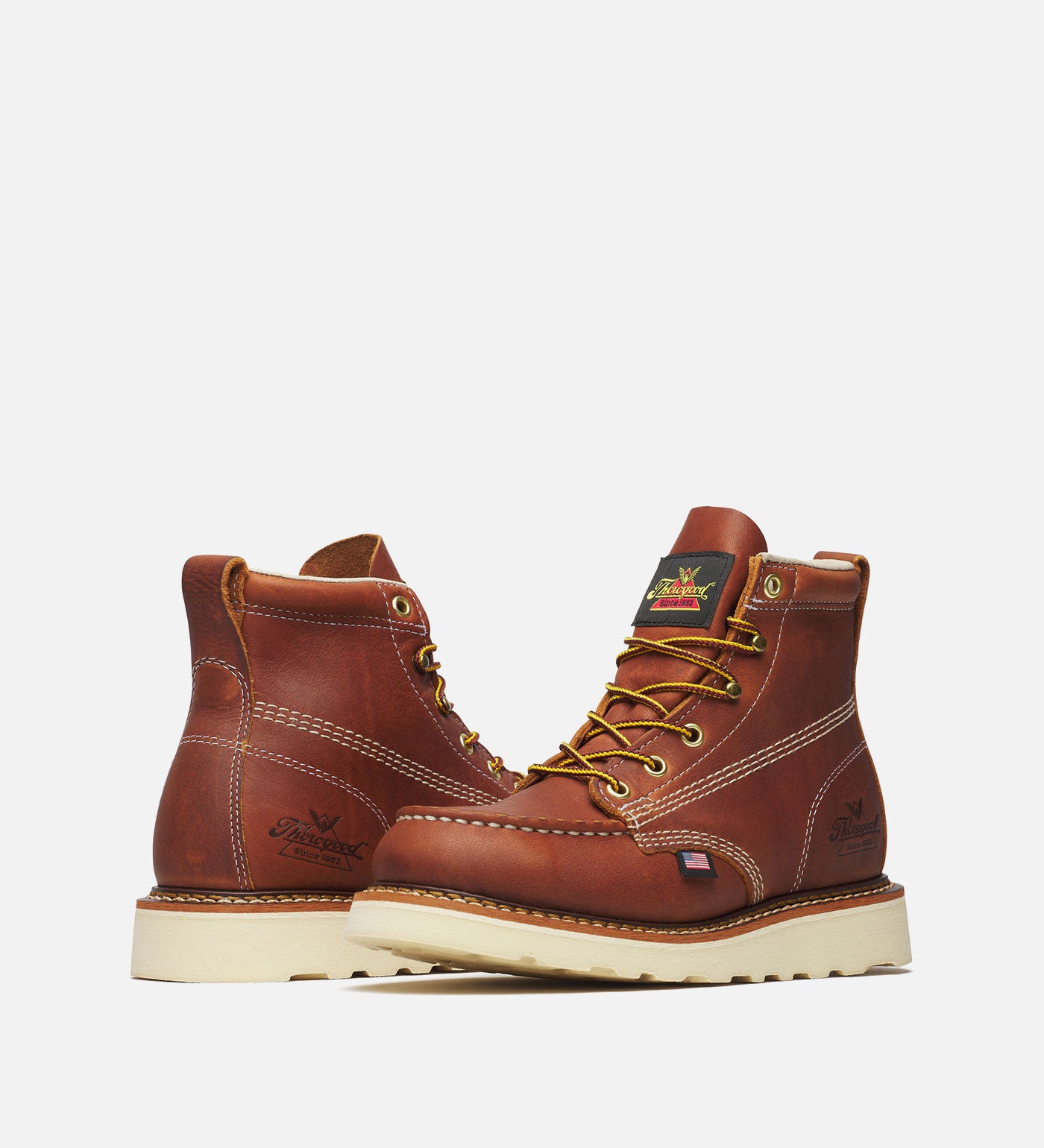 Thorogood American Heritage 6'' Tobacco Moc Toe Work Boots for Women - Image 2