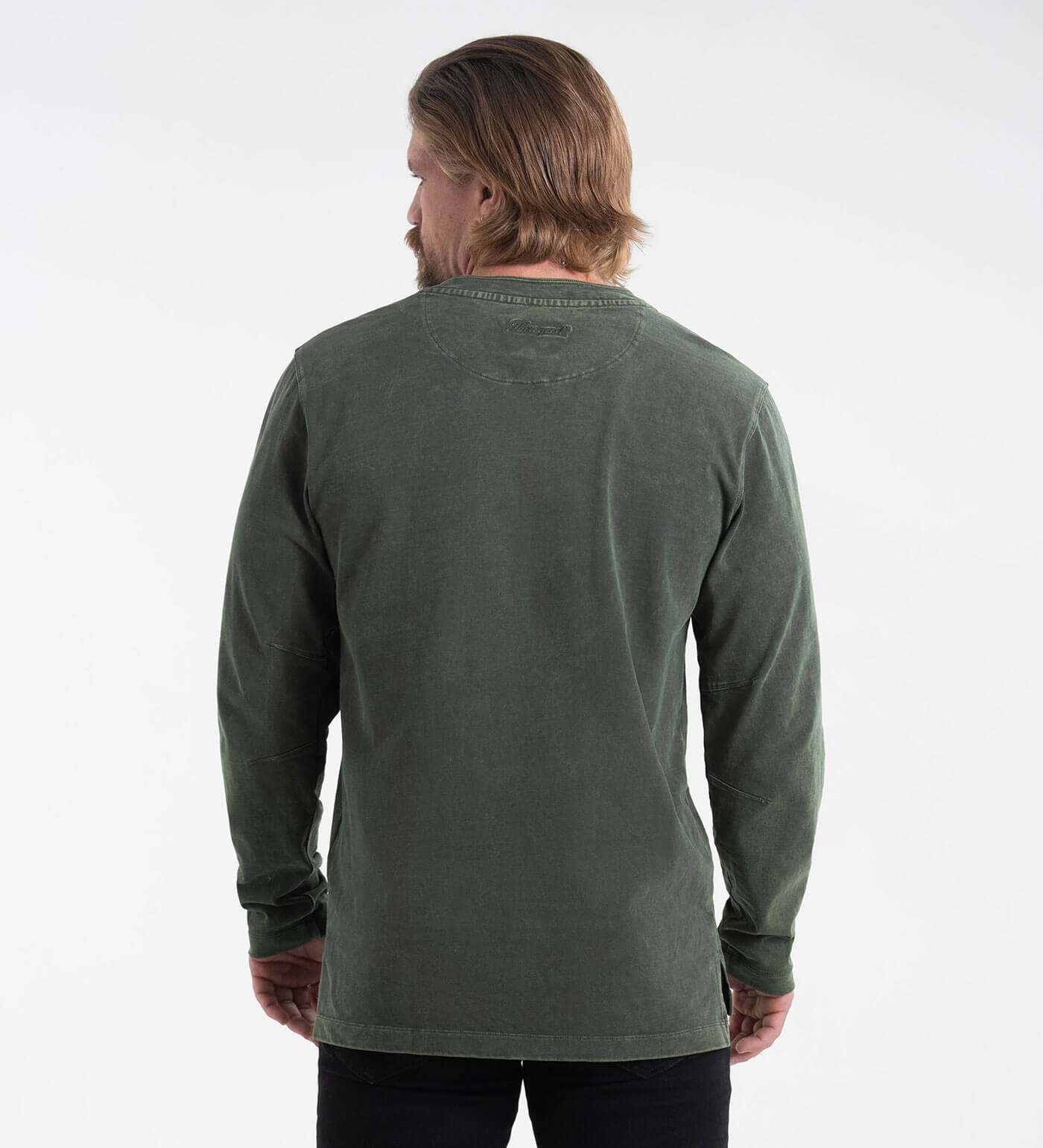 Thorogood Heavyweight Vintage-Wash Long Sleeve Henley - Image 11