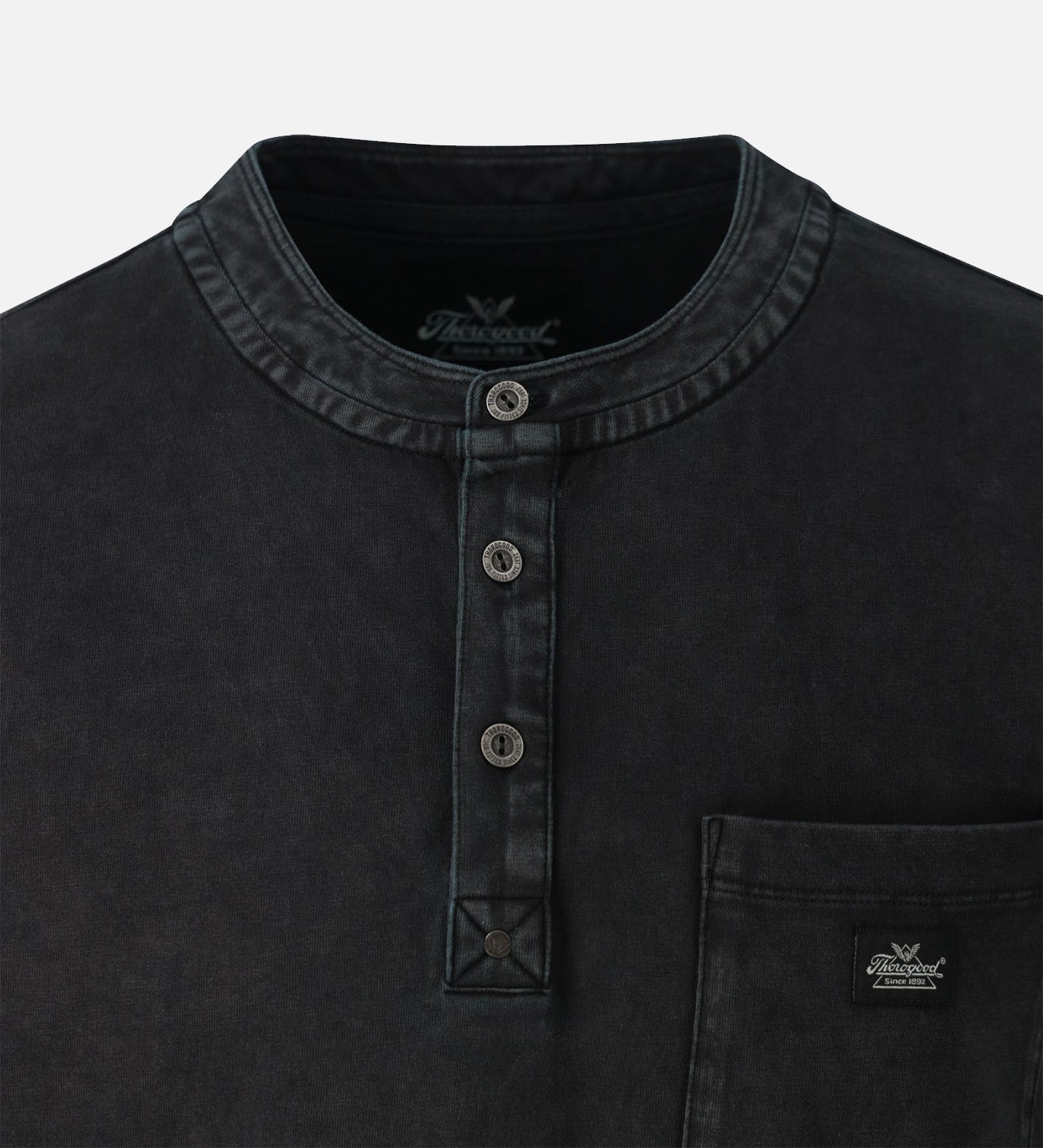 Thorogood Vintage Wash Short Sleeve Pocket Henley - Image 13