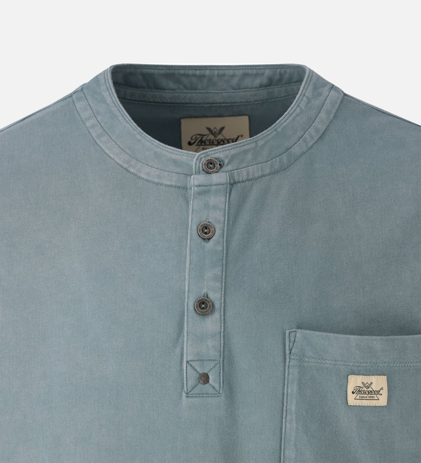 Thorogood Vintage Wash Short Sleeve Pocket Henley - Image 4