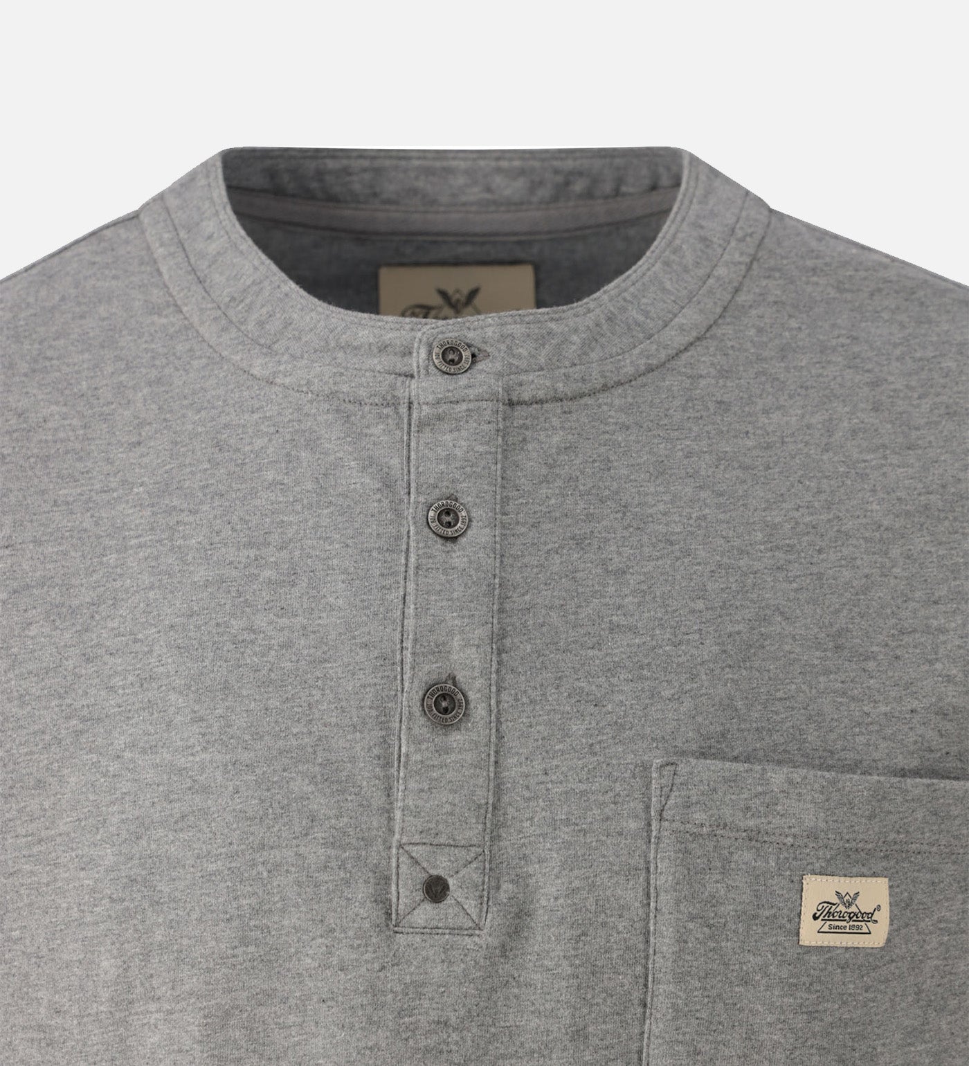 Thorogood Vintage Wash Short Sleeve Pocket Henley - Image 8