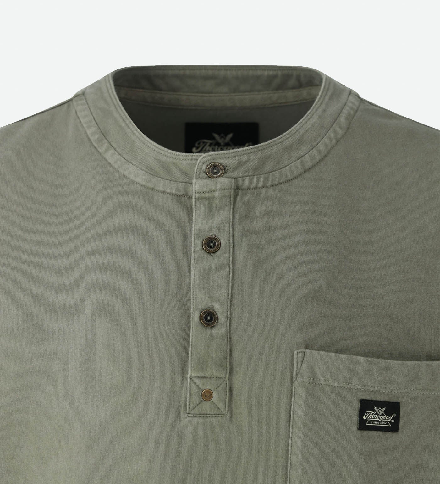Thorogood Vintage Wash Short Sleeve Pocket Henley - Image 17