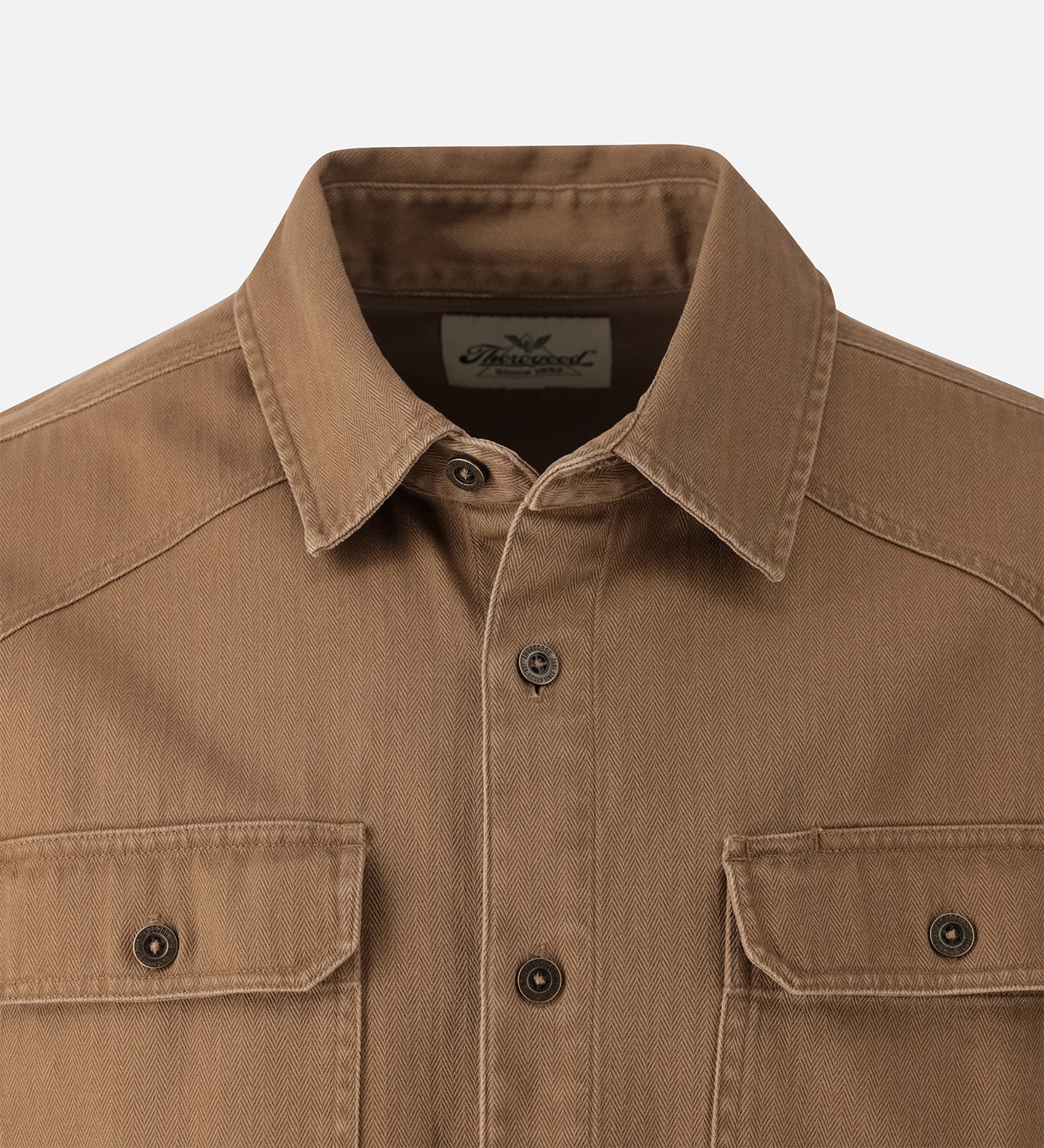 Thorogood Stone Wash Herringbone Button Overshirt - Image 8