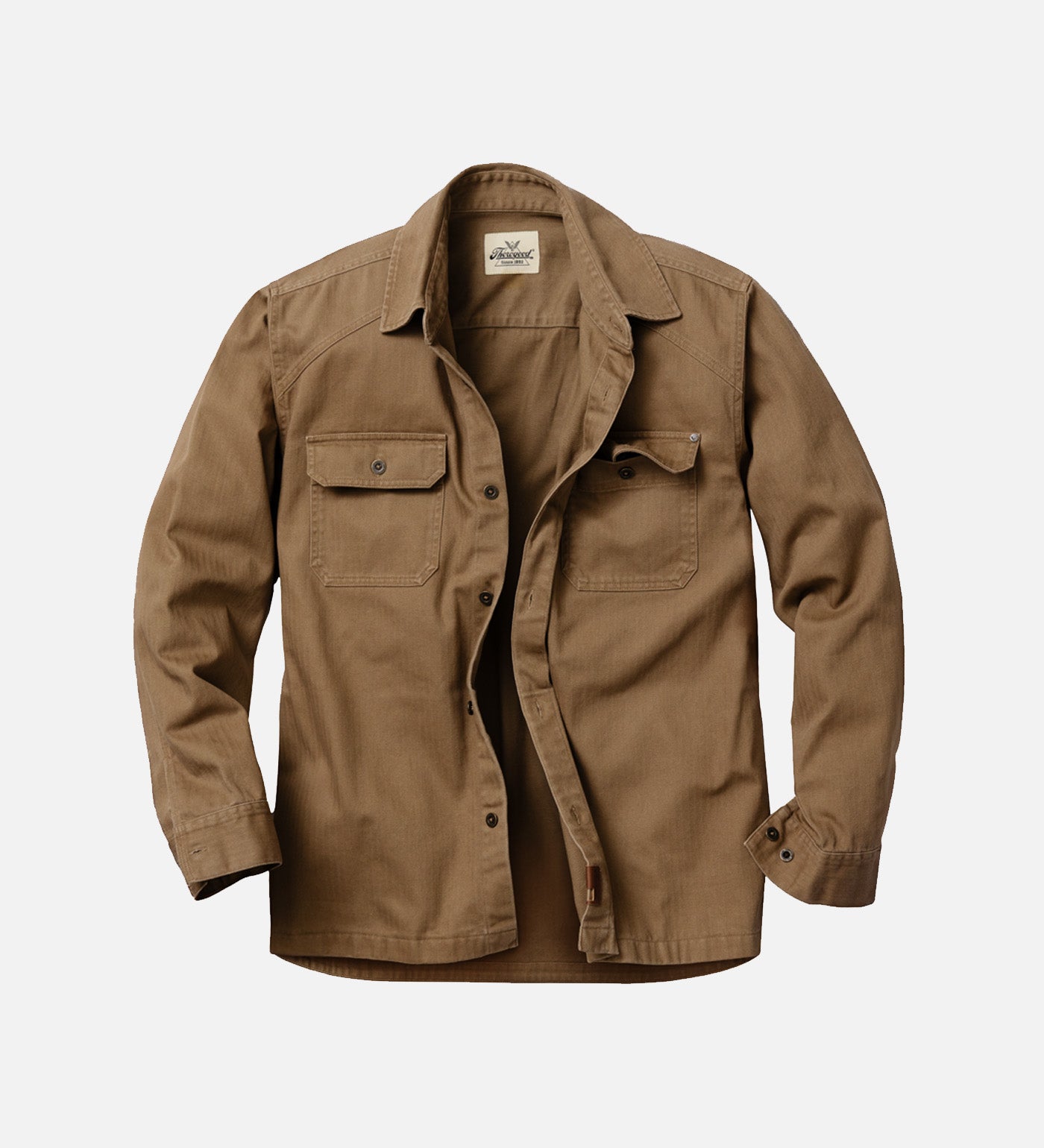 Thorogood Stone Wash Herringbone Button Overshirt - Image 5