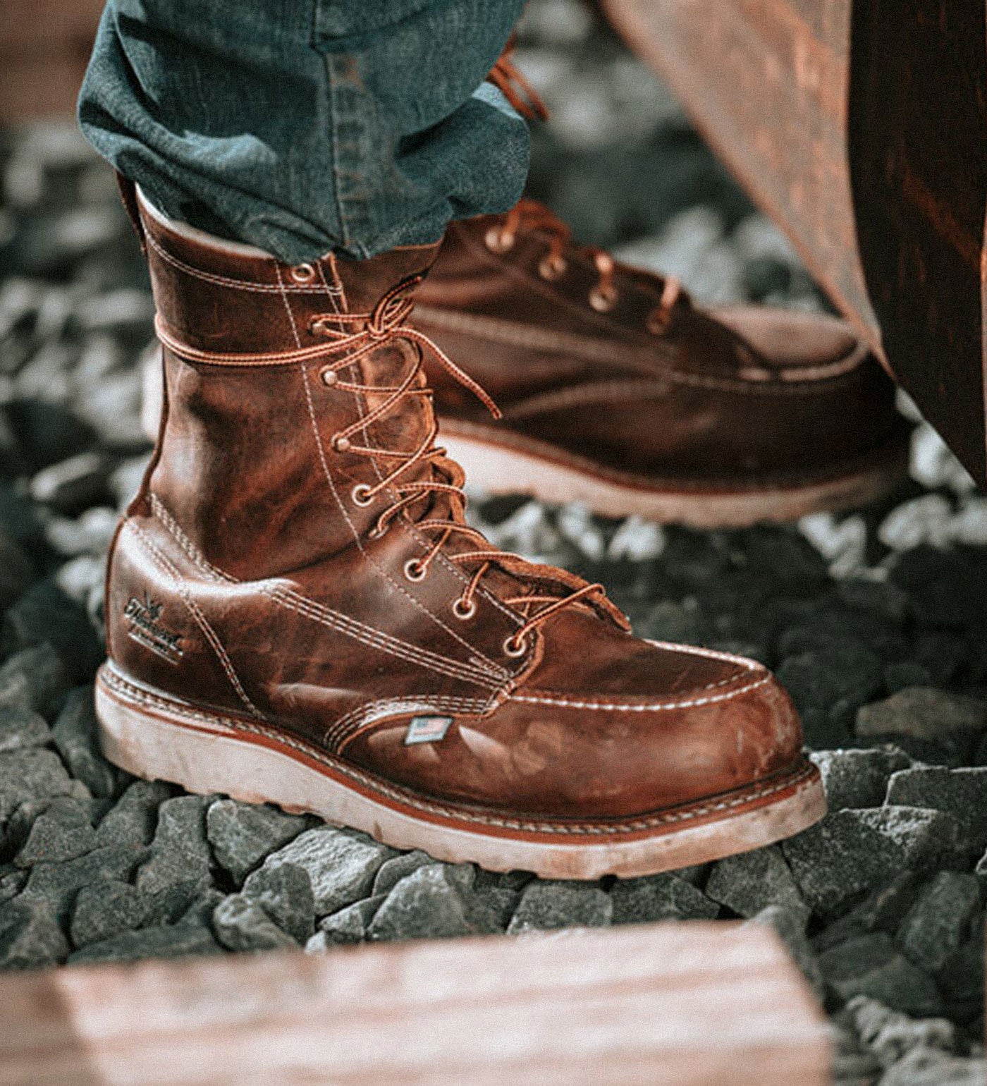 Thorogood American Heritage 8 Steel Safety Toe Work Boots for Men - Image 5