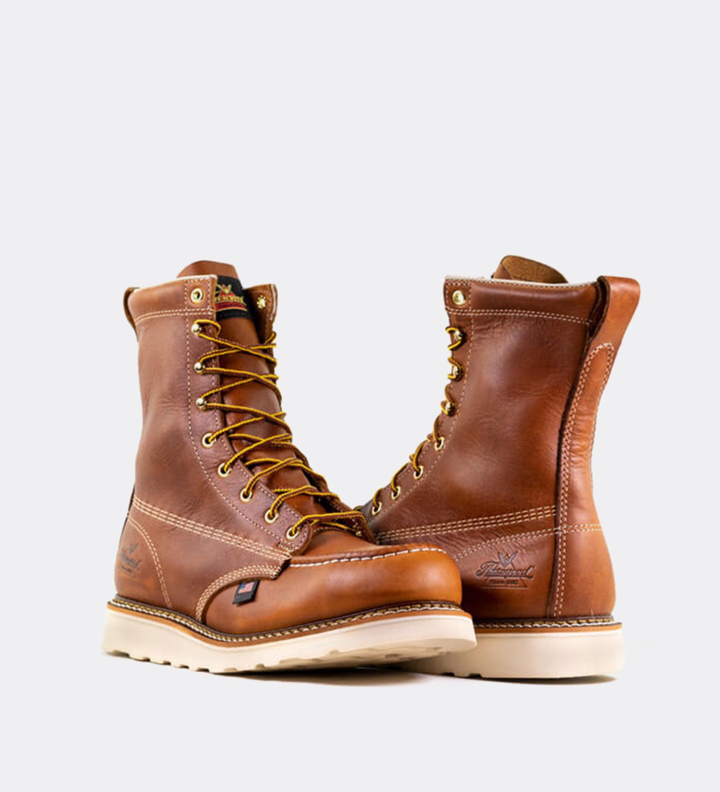 Thorogood American Heritage 8 Tobacco Steel Safety Toe Work Boots for Men - Image 2