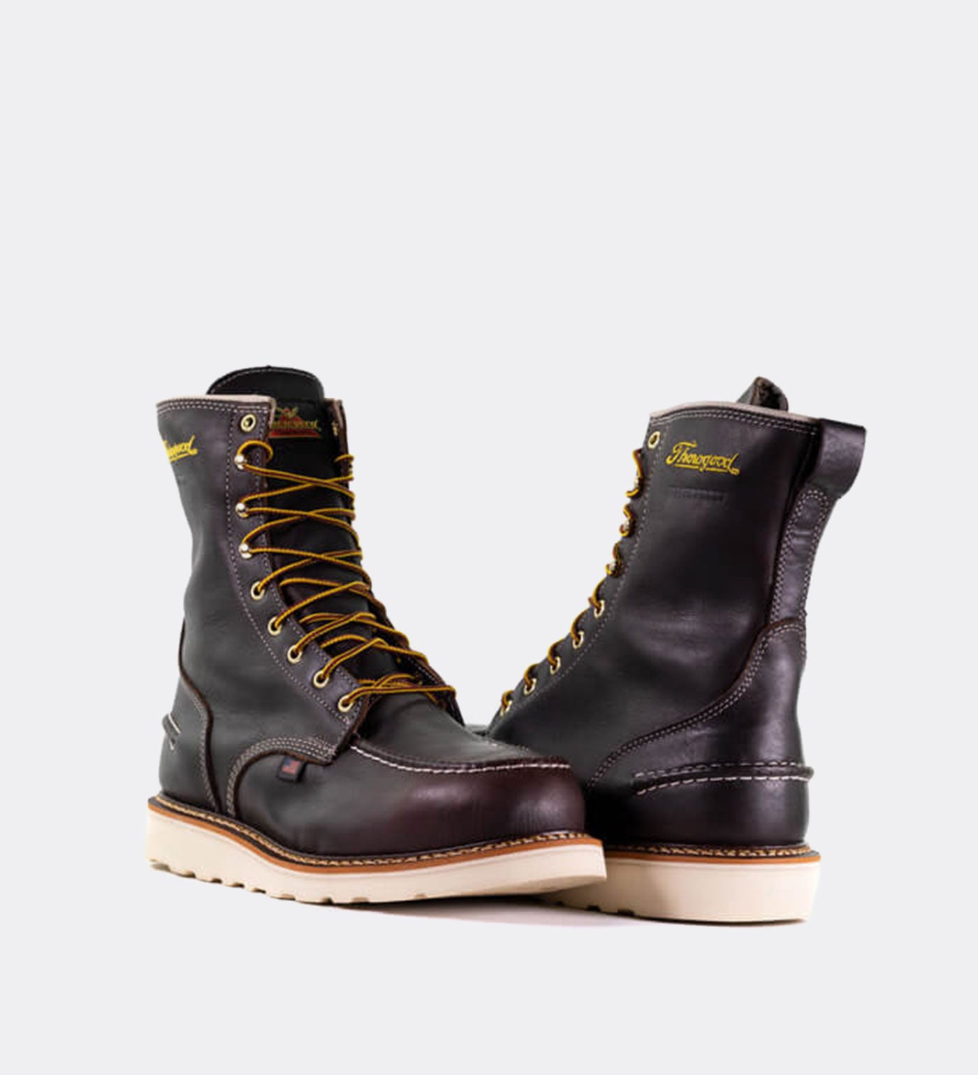 Thorogood 1957 Series Waterproof 8 Briar Pitstop Steel Safety Toe Work Boots for Men - Image 2