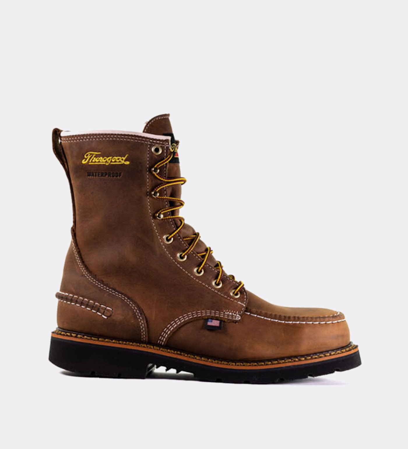 Thorogood 1957 Series Waterproof 8 Steel Safety Moc Toe Work Boots for Men