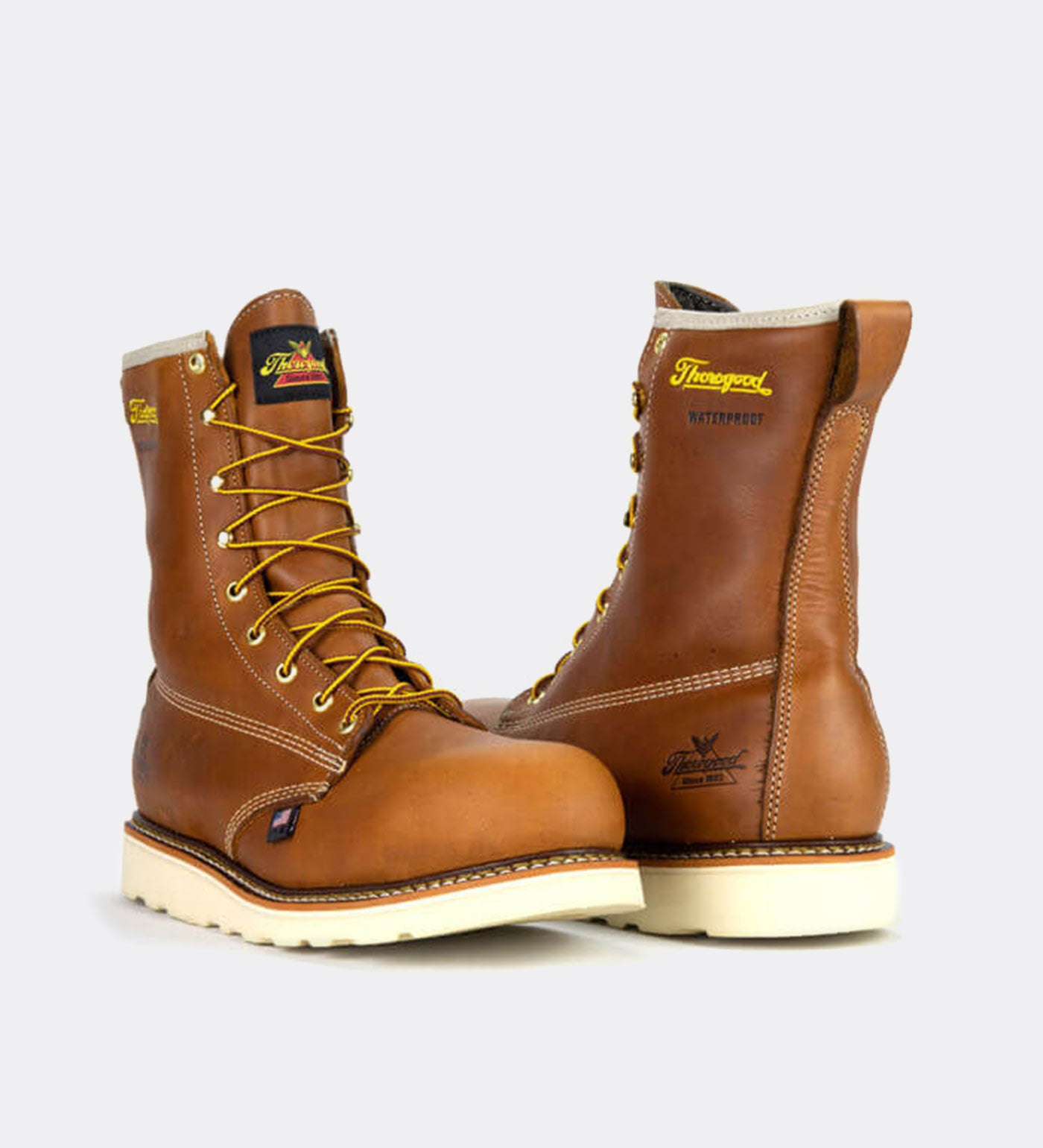 Thorogood American Heritage Waterproof 8 Tobacco Safety Toe Work Boots for Men - Image 2