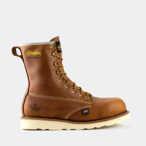 Thorogood American Heritage Waterproof 8 Tobacco Safety Toe Work Boots for Men