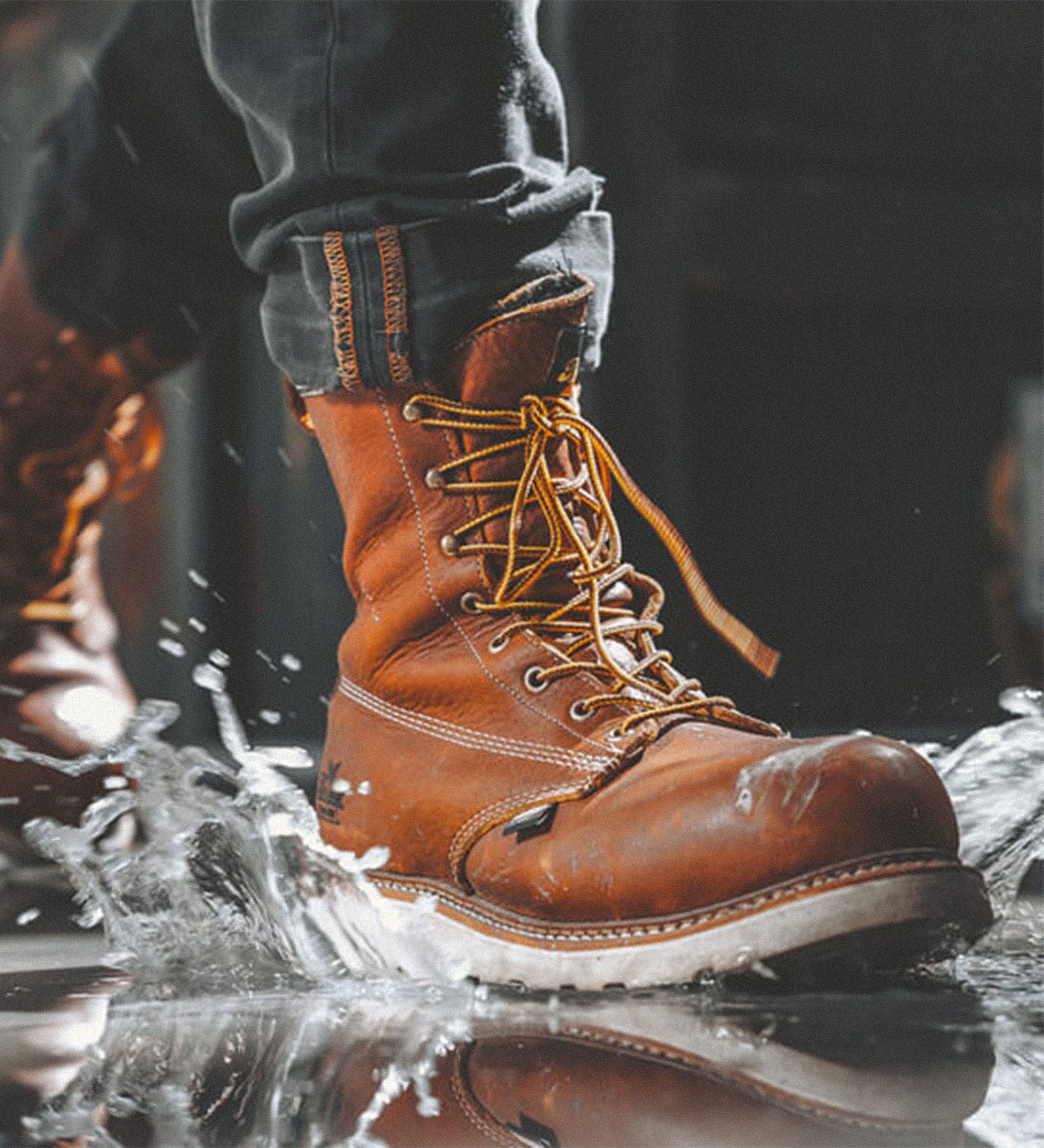 Thorogood American Heritage Waterproof 8 Tobacco Safety Toe Work Boots for Men - Image 5