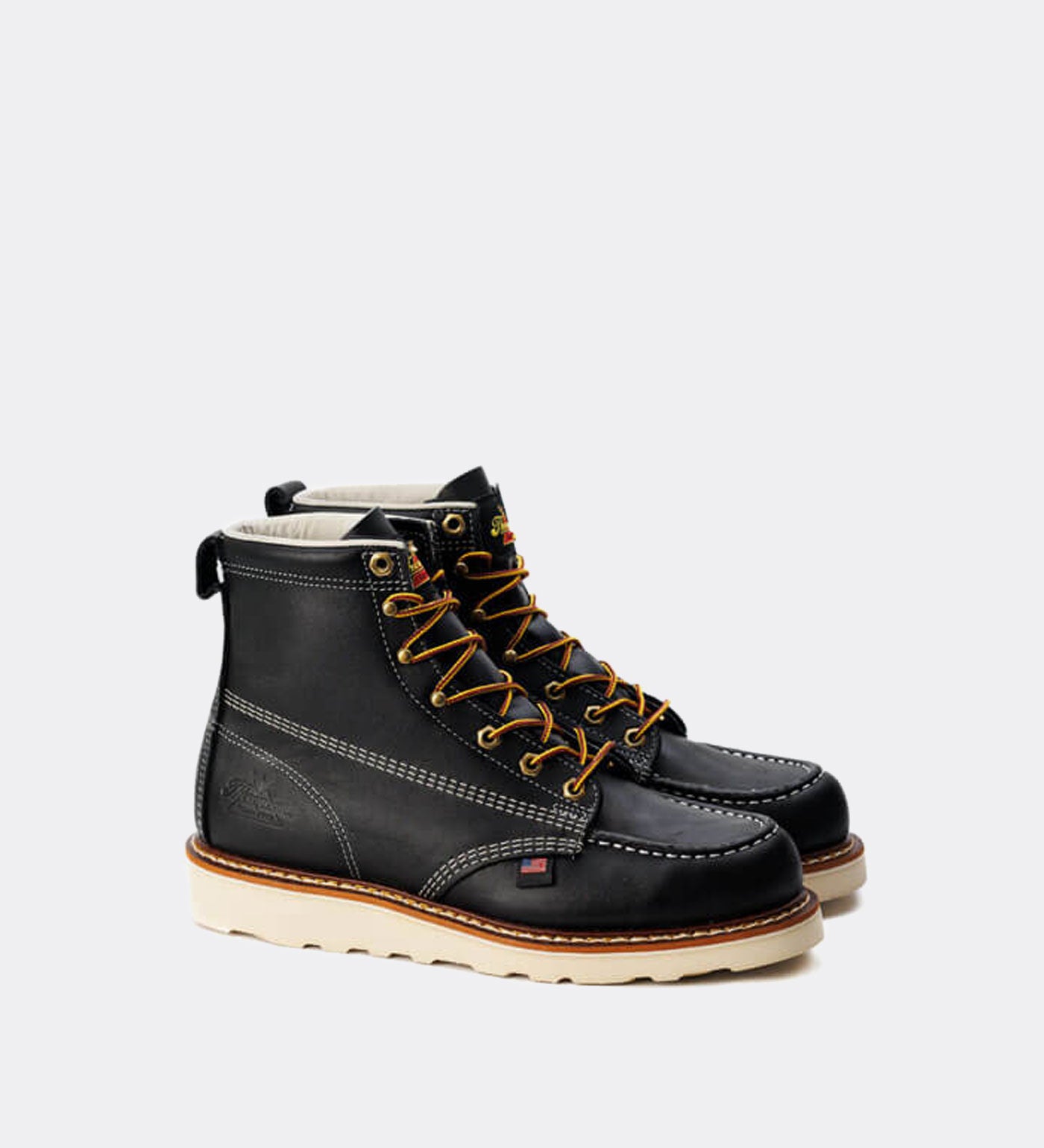 Thorogood American Heritage 6 Black Moc Toe Work Boots for Men - Image 4