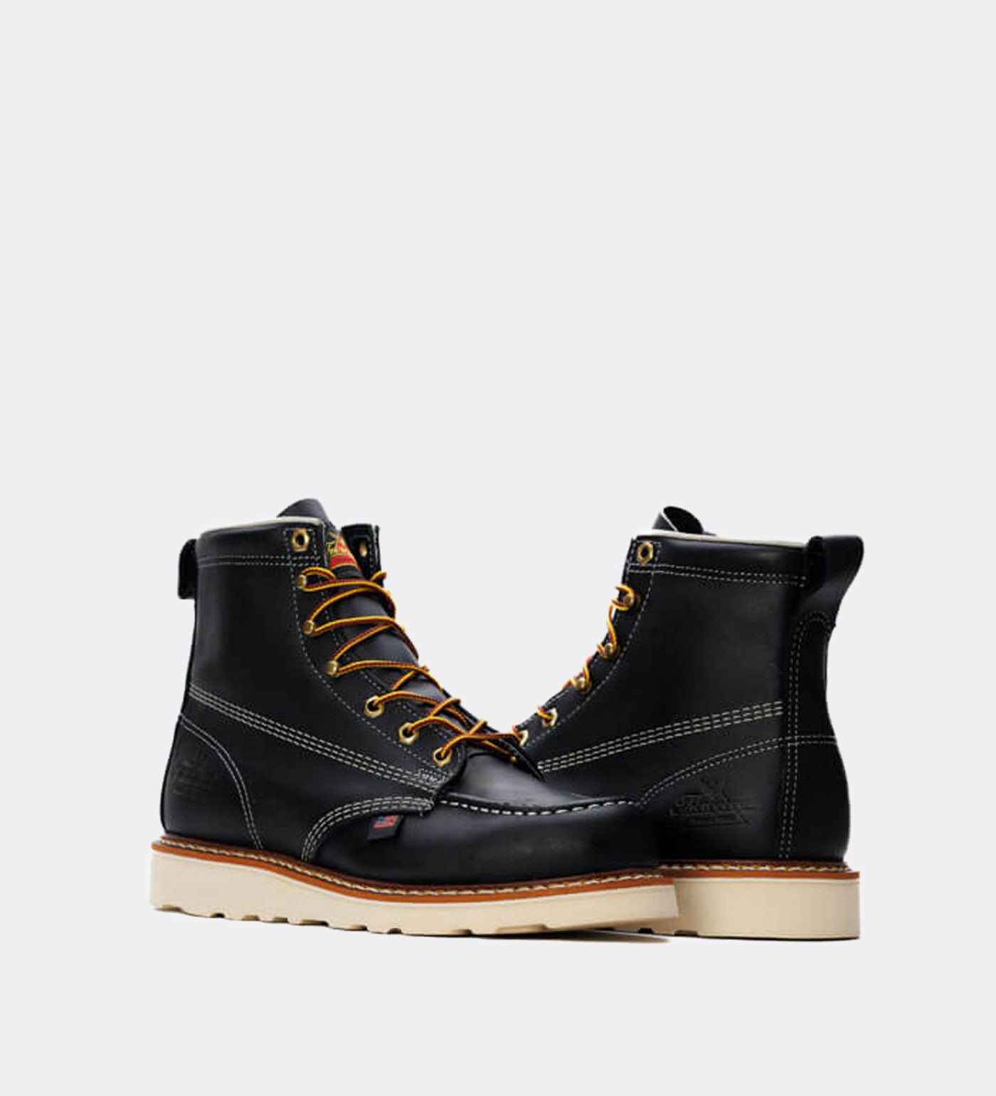 Thorogood American Heritage 6 Black Moc Toe Work Boots for Men - Image 3