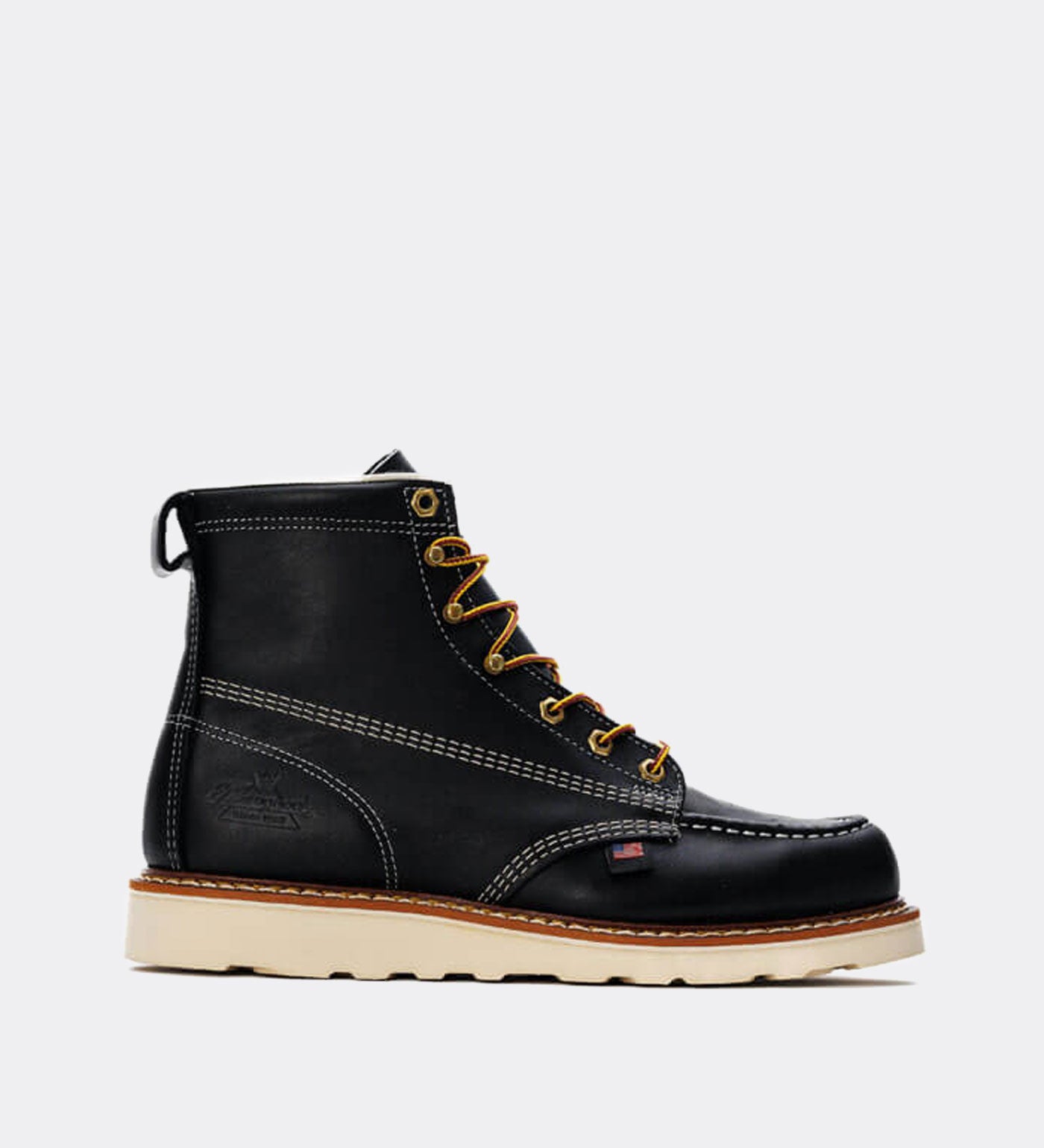 Thorogood American Heritage 6 Black Moc Toe Work Boots for Men