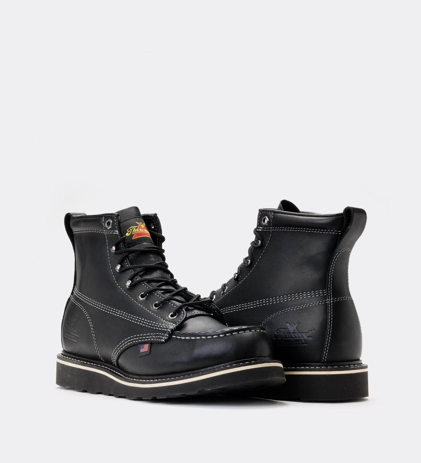 Thorogood American Heritage Midnight 6 Black Moc Toe Work Boots for Men - Image 2