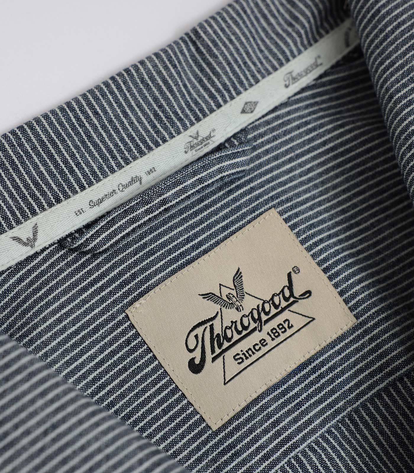Thorogood Short Sleeve Washed Garage Workwear Shirt - Image 5