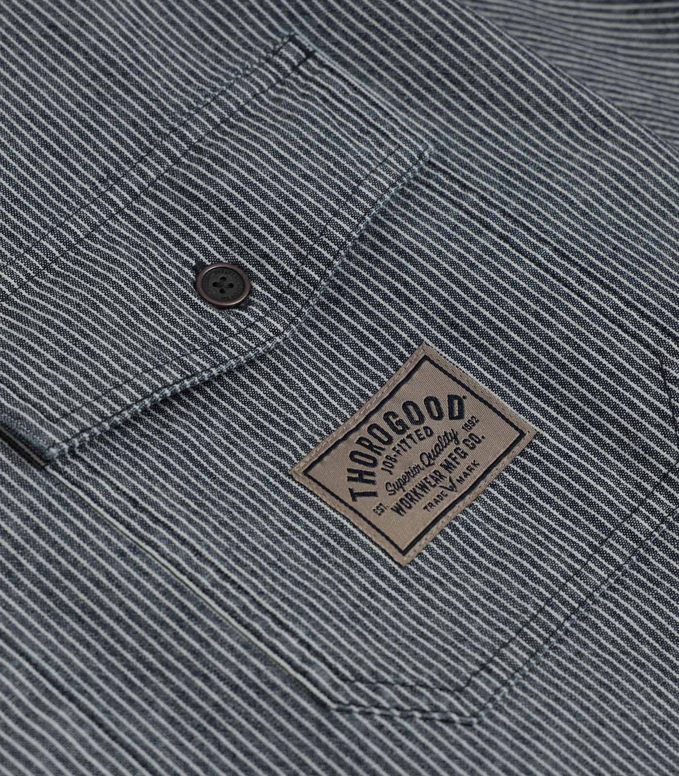 Thorogood Short Sleeve Washed Garage Workwear Shirt - Image 6