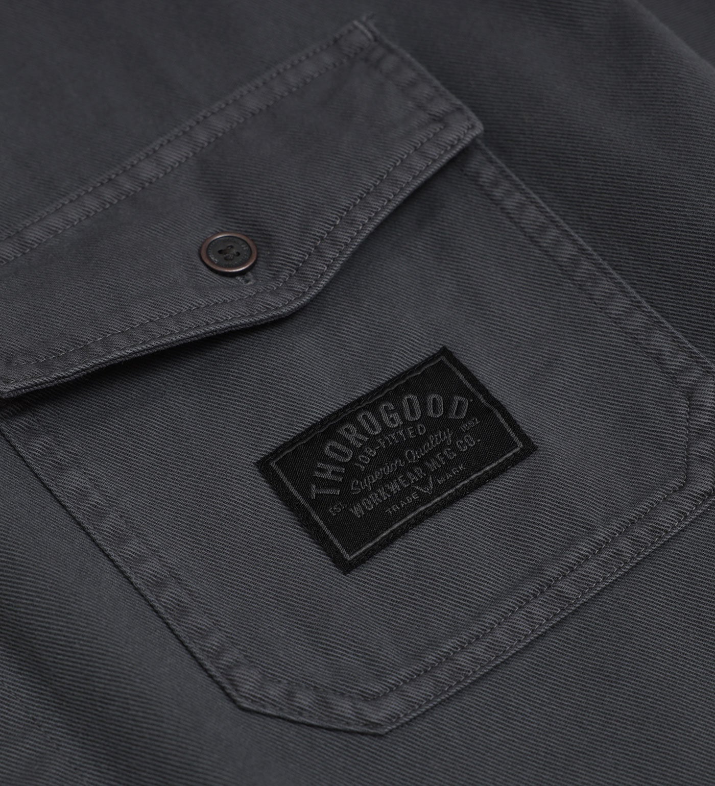 Thorogood Short Sleeve Washed Garage Workwear Shirt - Image 13