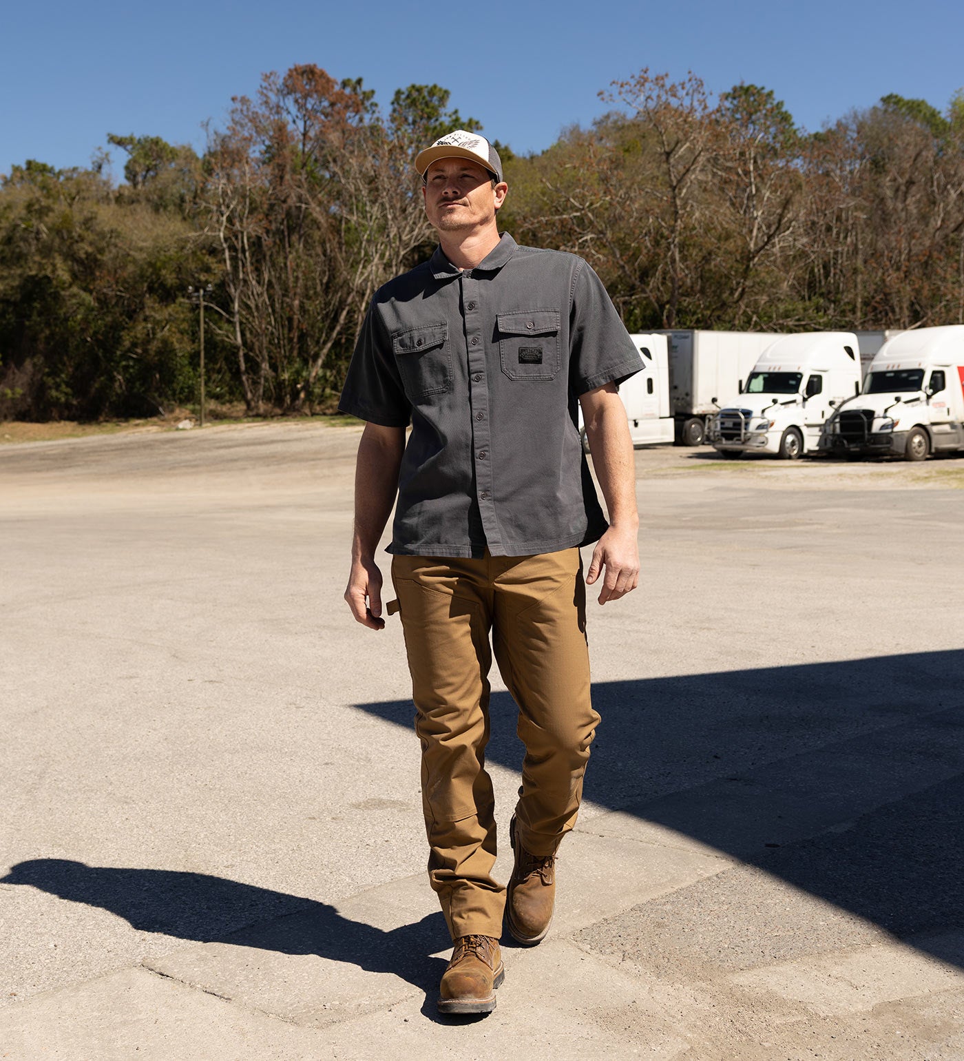 Thorogood Short Sleeve Washed Garage Workwear Shirt - Image 10