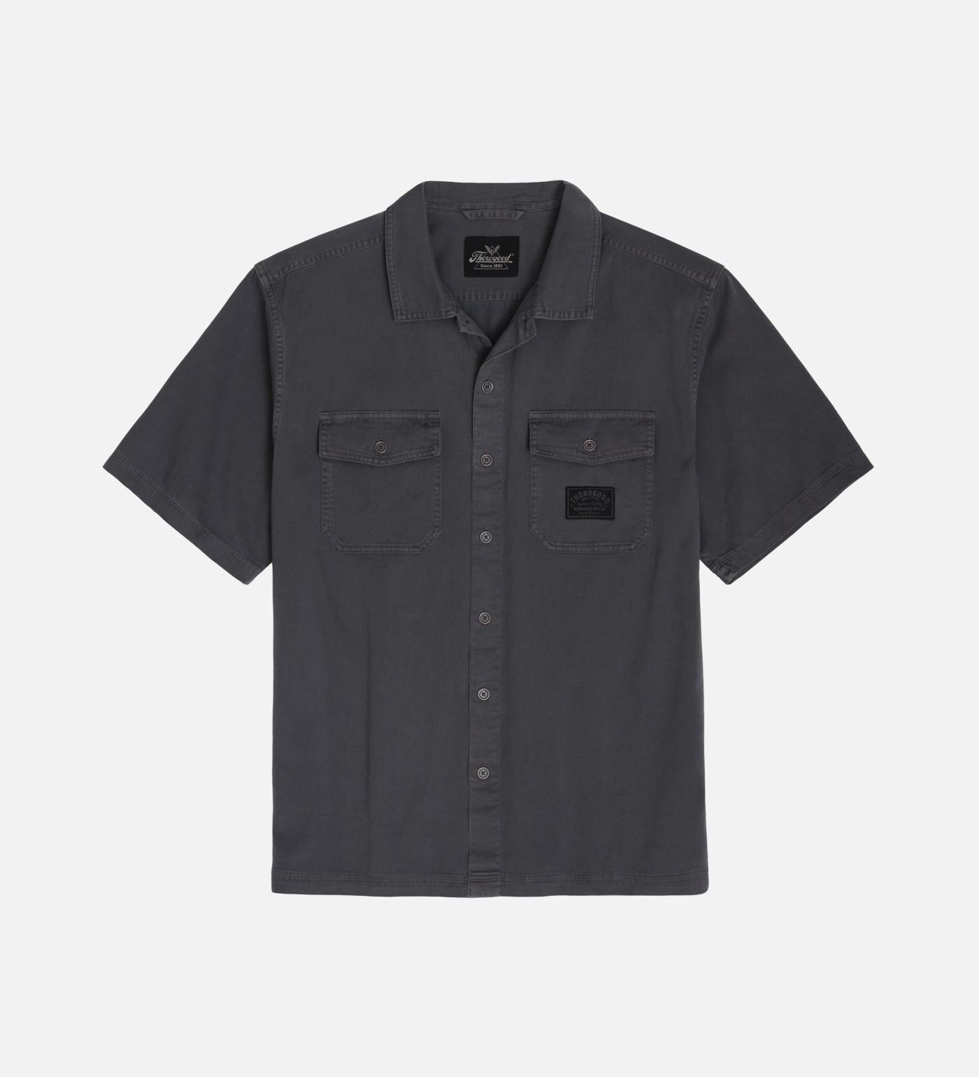 Thorogood Short Sleeve Washed Garage Workwear Shirt - Image 9