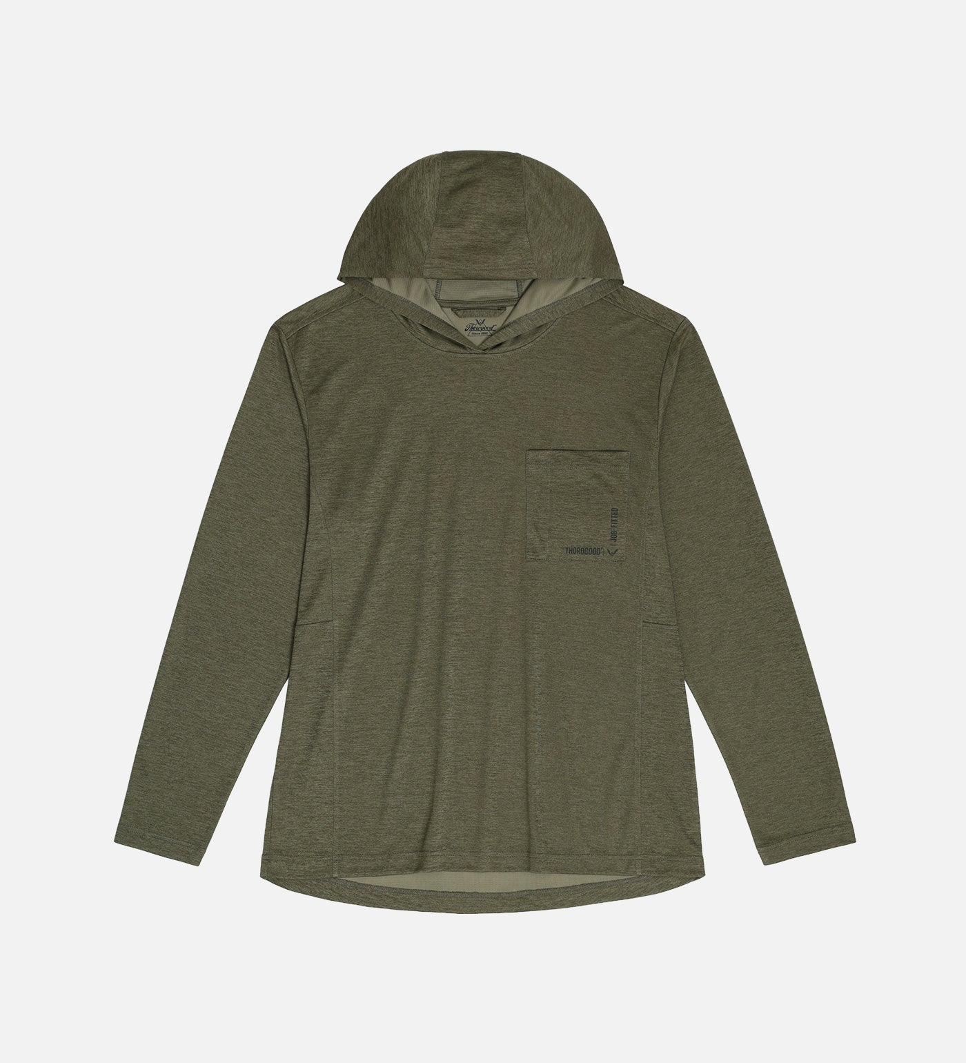 Thorogood Lightweight UPF COOLMAX® Hooded Long Sleeve T-shirt - Image 9