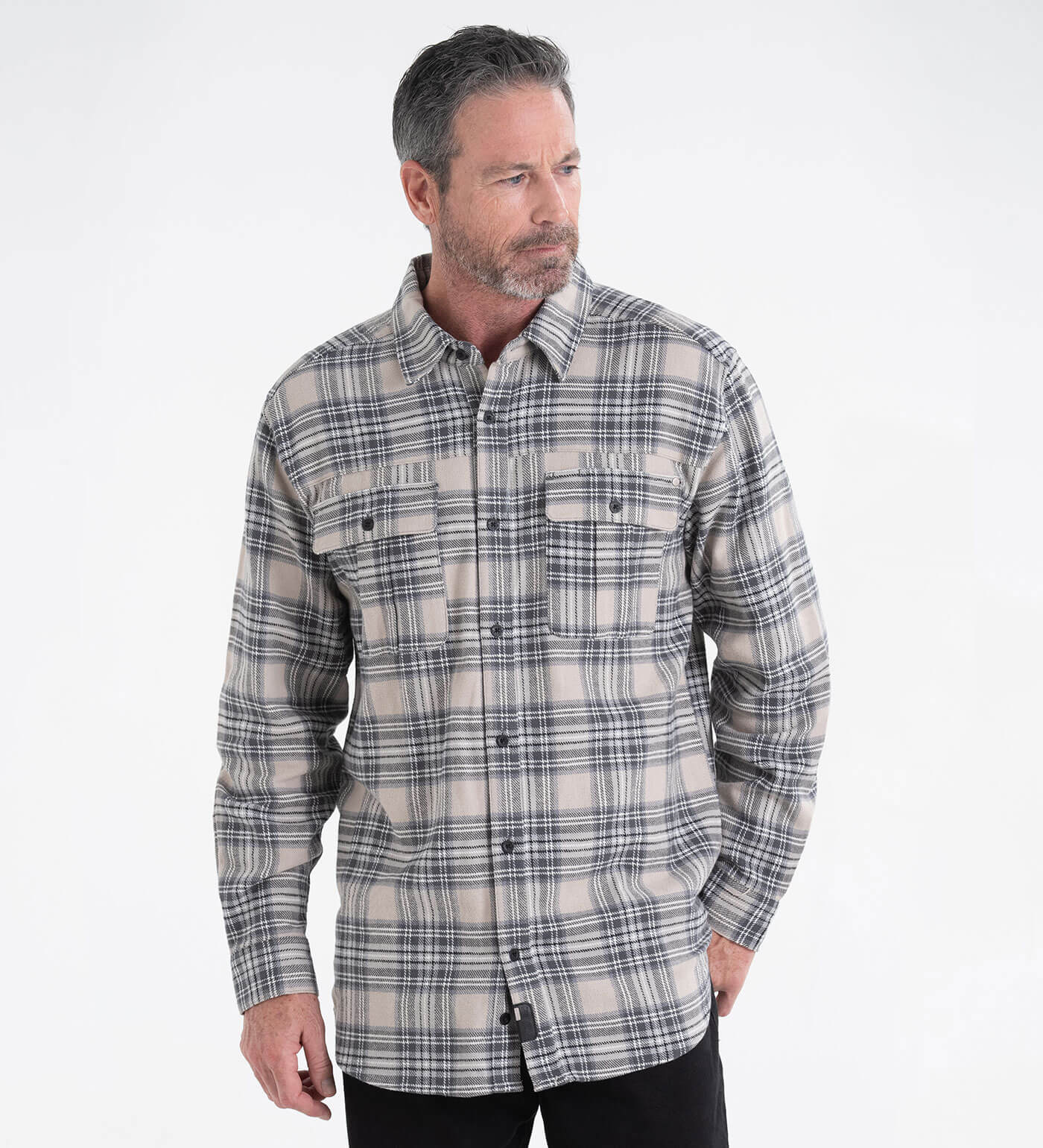 Thorogood Heavyweight Brushed Flannel Shirt Plaid - Image 3