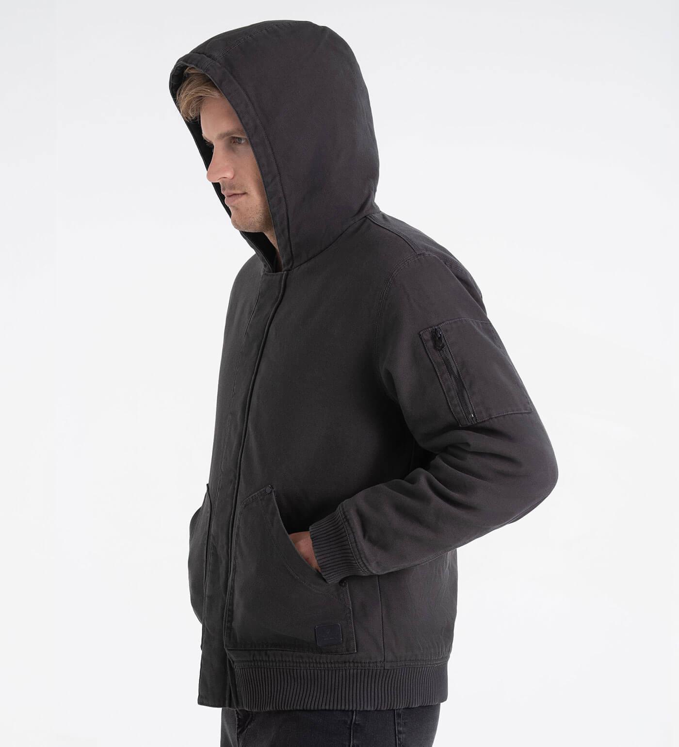 Thorogood Legacy Stone Washed Hooded Bomber Jacket - Image 10