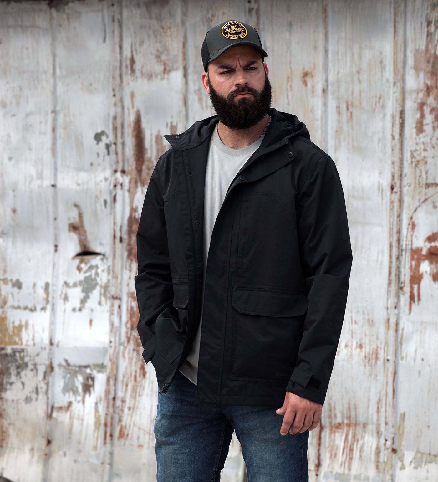 Thorogood Waterproof Rain Jacket with Hoodie - Image 9