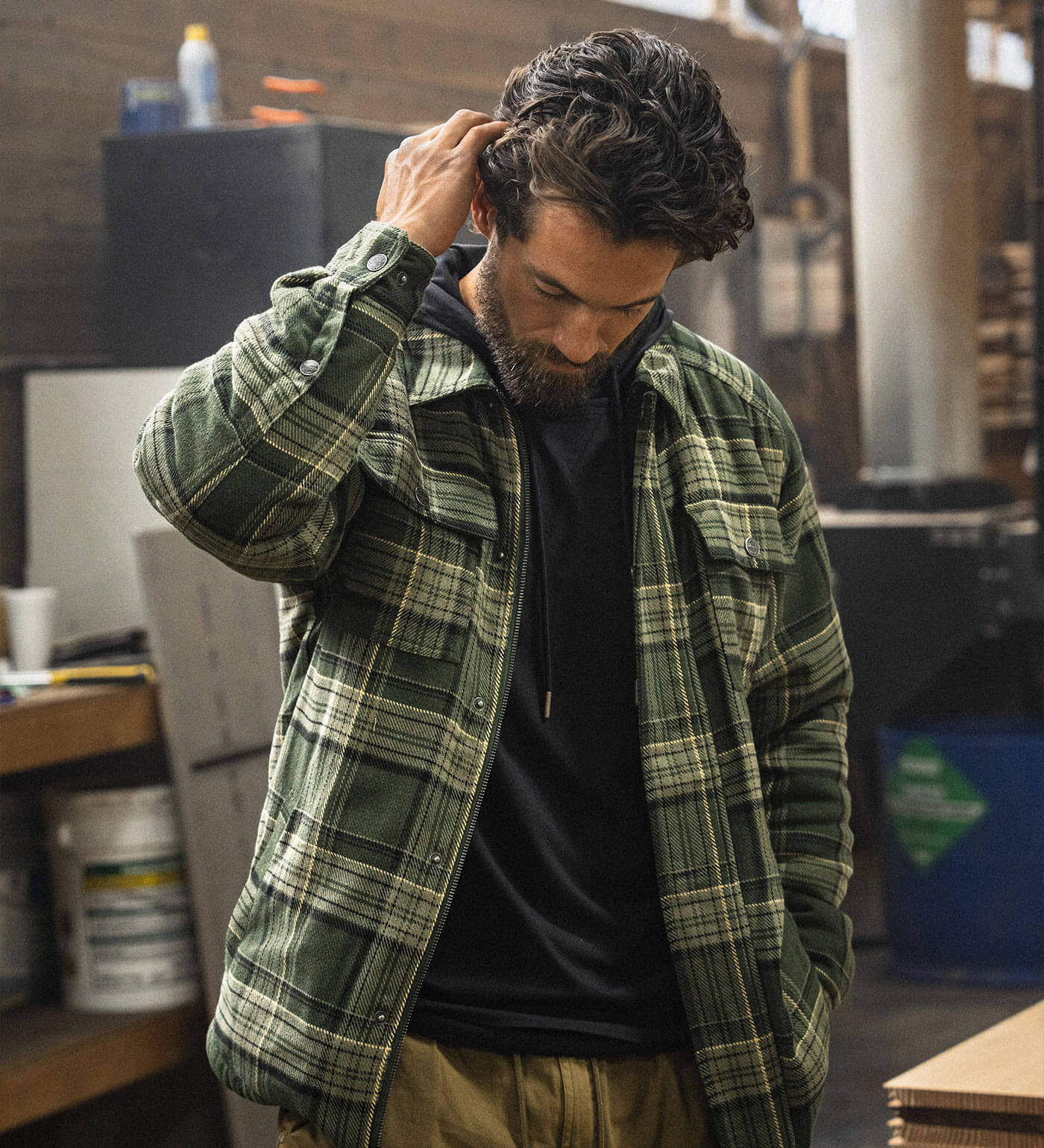 Thorogood Merrill Heavyweight Berber Lined Shirt Jacket - Image 9