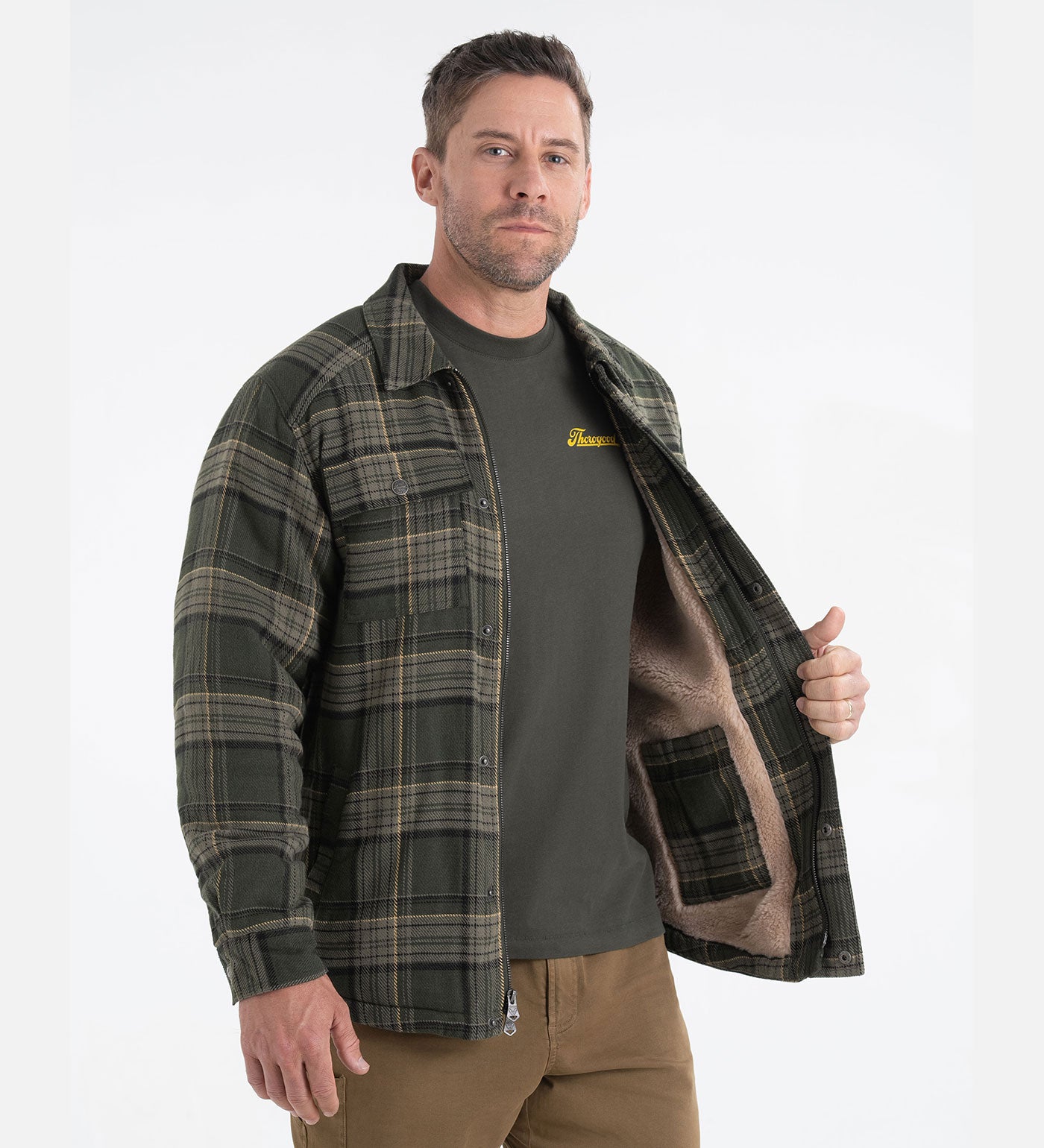 Thorogood Merrill Heavyweight Berber Lined Shirt Jacket - Image 10