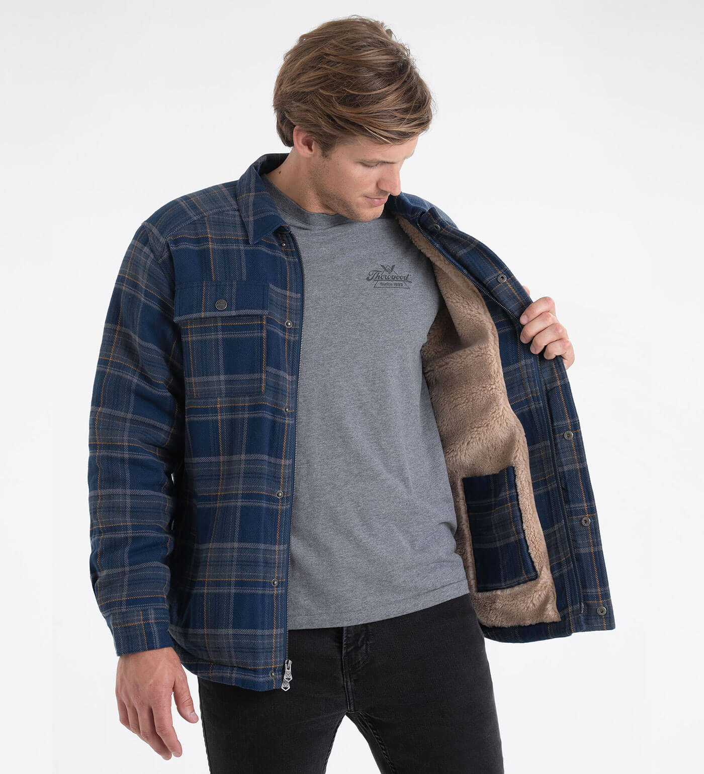 Thorogood Merrill Heavyweight Berber Lined Shirt Jacket - Image 17
