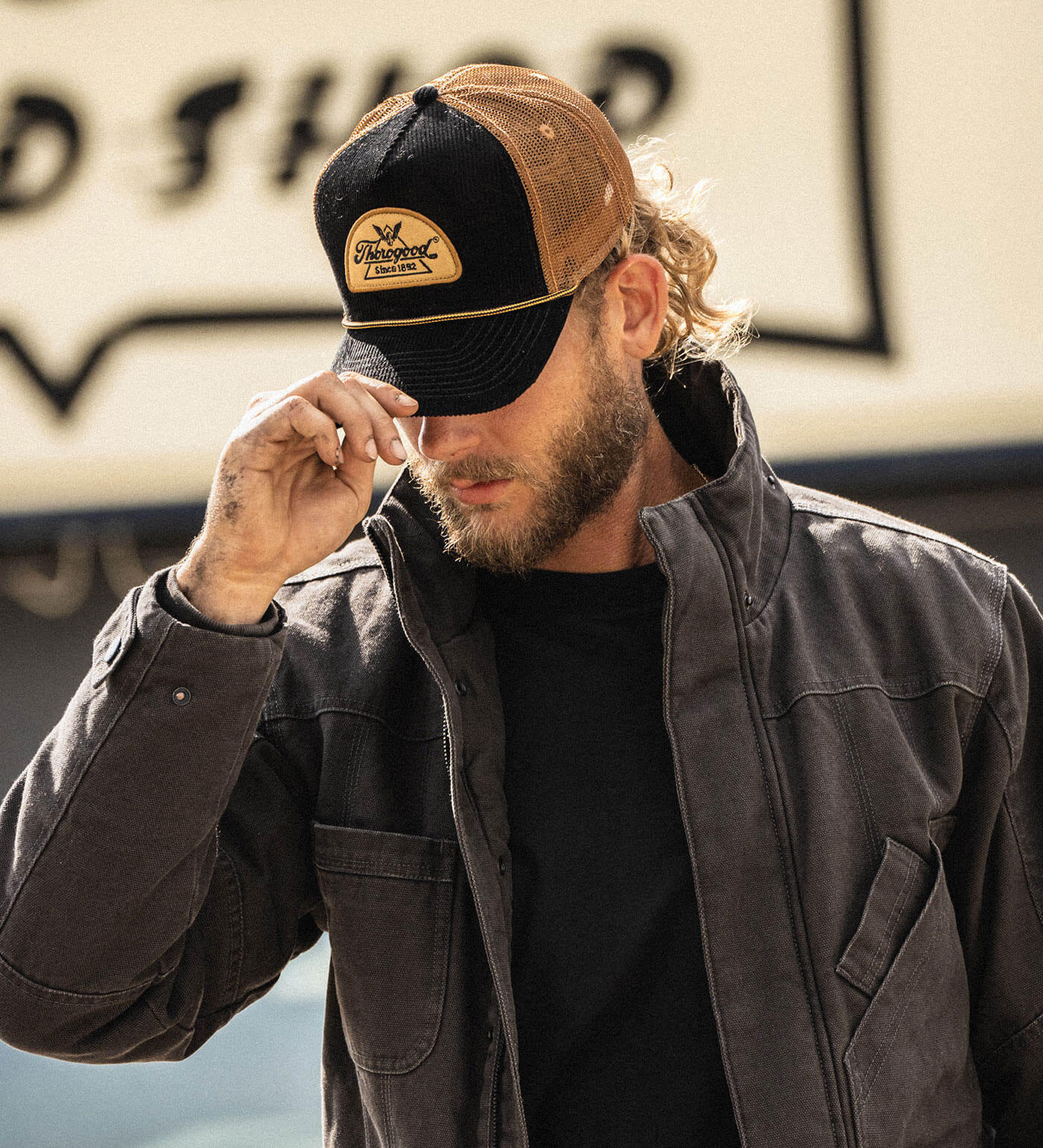 Thorogood Vintage Corduroy Snap Back Hat - Image 6
